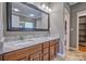 The primary bathroom features double sinks, granite counters, and plenty of cabinet space at 133 Misty Woods Dr, Lake Wylie, SC 29710