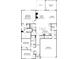 Layout of the home featuring a primary bedroom, two additional bedrooms, kitchen, and dining area at 2037 Mantle Ridge Dr, Indian Trail, NC 28079