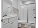 Clean bathroom featuring a glass shower and vanity at 2108 Sabra St, Gastonia, NC 28054