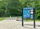 Informational sign displaying map and rules for the Little Sugar Creek Greenway at 2413 Bergen Ct, Charlotte, NC 28210