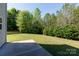 Spacious backyard with lush green grass and mature trees, offering a serene outdoor setting at 4707 Hannah Dr, Rock Hill, SC 29732