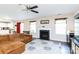 Relaxing living room showcasing a fireplace, oversized sectional, and modern decor at 4707 Hannah Dr, Rock Hill, SC 29732