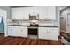 Modern kitchen with white cabinetry, stainless steel appliances, and dark countertops at 62 Pond View Ln, Fort Mill, SC 29715