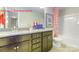 Full bath featuring a granite countertop vanity and a shower with tub at 7023 Butternut Oak Ter, Huntersville, NC 28078