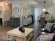 Open-concept living space features hardwood floors, stylish decor, and comfortable seating at 715 Cody Ct, Fort Mill, SC 29715