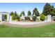 Welcoming community entrance sign with manicured landscaping and classic white brickwork detail at 9611 Pensive Ln, Waxhaw, NC 28173