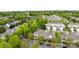 An overhead view of a community featuring well-manicured lawns and tree-lined streets at 1001 Woodglen Ln, Matthews, NC 28104