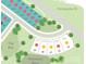 Community site plan showing available homesites, dog park, and stormwater basin at 1003 Idyllic Ln, Waxhaw, NC 28173