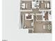Upstairs floor plan with bedrooms and walk in closets at 1041 Secor St, Statesville, NC 28677