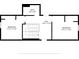 Upstairs floor plan shows two bedrooms and a hall with a staircase at 1045 Cavalier Ln, Rock Hill, SC 29730