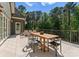 This home boasts a spacious patio, complete with a dining table and scenic views at 10915 Hermit Thrush Ln, Charlotte, NC 28278