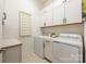 Practical laundry room with modern appliances, ample storage, and functional design for efficient chores at 16004 Tulloch Rd, Charlotte, NC 28278