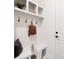 Entryway featuring coat hooks, bench, cubbies, and neutral colors at 1701 30Th Avenue Ne Ct, Hickory, NC 28601