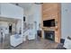 Open-concept living room with a stunning fireplace at 2030 Bosna Ln, Fort Mill, SC 29715