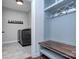 Convenient mudroom with custom built-ins, bench seating, and coat hooks at 2030 Bosna Ln, Fort Mill, SC 29715