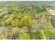 Overhead shot capturing the property's wooded setting with its proximity to roads, and power lines at 322 S Main St, Shelby, NC 28152