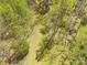 Overhead shot showcasing a wooded lot and small creek at 322 S Main St, Shelby, NC 28152