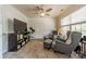 Cozy living room with plush seating, a television and a modern ceiling fan at 3901 Parkers Fry None, Fort Mill, SC 29715