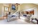 A spacious living room with vaulted ceilings, hardwood floors and natural light at 4721 Myers Ln, Harrisburg, NC 28075