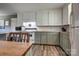 Well-appointed kitchen with a retro oven and range, butcher block counters, and ample cabinet space at 501 8Th Sw Ave, Conover, NC 28613