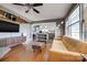 Inviting living room with hardwood floors, modern decor, and a pass-through to the updated kitchen at 501 8Th Sw Ave, Conover, NC 28613