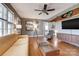 Stylish living room featuring hardwood floors, a comfortable seating area, and modern decor at 501 8Th Sw Ave, Conover, NC 28613