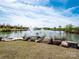 Beautiful pond with fountains and rocks in a well-maintained community at 527 Livingston Dr, Lancaster, SC 29720