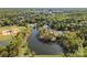 A great areal view that features a small body of water and a green park area at 6127 Rosecrest Dr, Charlotte, NC 28210