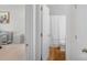 This is a doorway view of a simple bathroom with a shower-tub combo and toilet at 8008 Hudson Mill Dr, Waxhaw, NC 28173