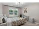 Bright bedroom features a large window, neutral decor, and stylish accents at 8008 Hudson Mill Dr, Waxhaw, NC 28173