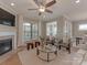 Inviting living room features a fireplace, comfortable seating, and natural light at 804 Birdsong Way, Fort Mill, SC 29715