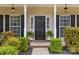 Charming front door entrance framed by sidelights and manicured greenery at 879 Knightsbridge Rd, Fort Mill, SC 29708