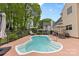 Backyard pool area featuring a kidney-shaped pool and outdoor seating at 879 Knightsbridge Rd, Fort Mill, SC 29708