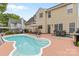 Outdoor pool area, featuring a kidney-shaped pool, outdoor dining, and BBQ at 879 Knightsbridge Rd, Fort Mill, SC 29708