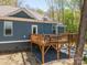 Wooden back deck with outdoor seating at 912 Westside Dr, Newton, NC 28658