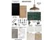 Bradford plan featuring black wall cabinets with wood island and 2x10 juniper polished tile backsplash at Lot 13 Pleasant Rd, Fort Mill, SC 29708