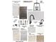 Prescott plan featuring white perimeter wall cabinets with wood island and white picket mosaic backsplash tile at Lot 13 Pleasant Rd, Fort Mill, SC 29708