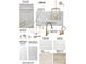 Aria plan featuring light gray shaker cabinets, upgraded lighting options, and luxury quartz at Lot 13 Pleasant Rd, Fort Mill, SC 29708
