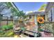 View of a back deck with patio furniture, plants, and decorative features at 1000 E 35Th St, Charlotte, NC 28205