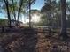 The residence boasts a lush front yard, complemented by mature trees and natural foliage at 1407 Clarksville Campground Rd, Monroe, NC 28112