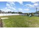 Large backyard with a lush lawn, a play set, and a privacy fence for Gathering enjoyment at 2220 Atwell Glen Ln, Pineville, NC 28134