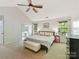 Bright bedroom with a vaulted ceiling, lots of natural light, and plenty of space for relaxation and rest at 2805 Bathgate Ln, Matthews, NC 28105