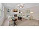 Cozy living room featuring a fireplace, built-in shelving, and comfortable seating at 3060 Drummond Ave, Indian Land, SC 29707