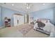 Bright bedroom with blue walls, large closet, and carpeted floors for maximum comfort at 374 Horton Grove Rd, Fort Mill, SC 29715