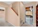 Basement stairway leading to finished basement workshop at 4405 3Rd Nw St, Hickory, NC 28601