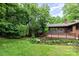 Spacious backyard with lush green grass and mature trees at 4813 Carving Tree Dr, Mint Hill, NC 28227