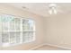 Bedroom featuring neutral carpet, overhead lighting, and large windows at 7638 Carrington Forest Ln, Matthews, NC 28105