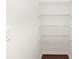 White storage shelving inside of the home at 7638 Carrington Forest Ln, Matthews, NC 28105