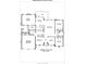 Detailed floor plan showcasing layout with dimensions for the bedrooms, kitchen, and garage at 9208 Plashet Ln, Mint Hill, NC 28227