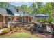 Spacious backyard deck with seating, perfect for outdoor dining and entertaining at 127 Fantasy Ln, Mooresville, NC 28117